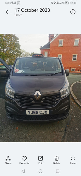 A picture of this transfer company's vehicle