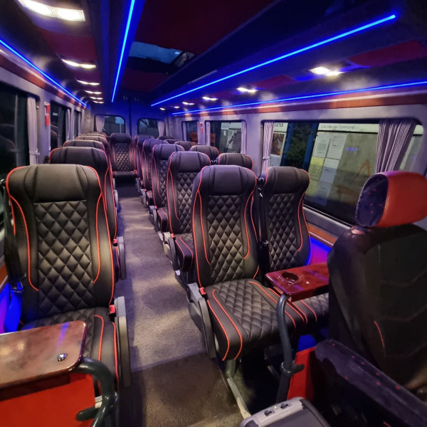 A picture of this transfer company's vehicle